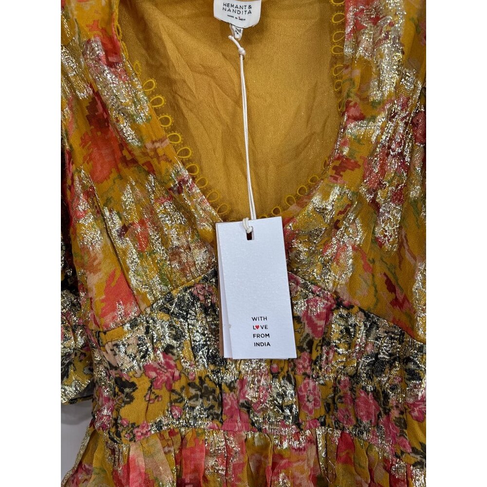 HEMANT AND NANDITA Nova Bodysuit in Mustard Multi… - image 7